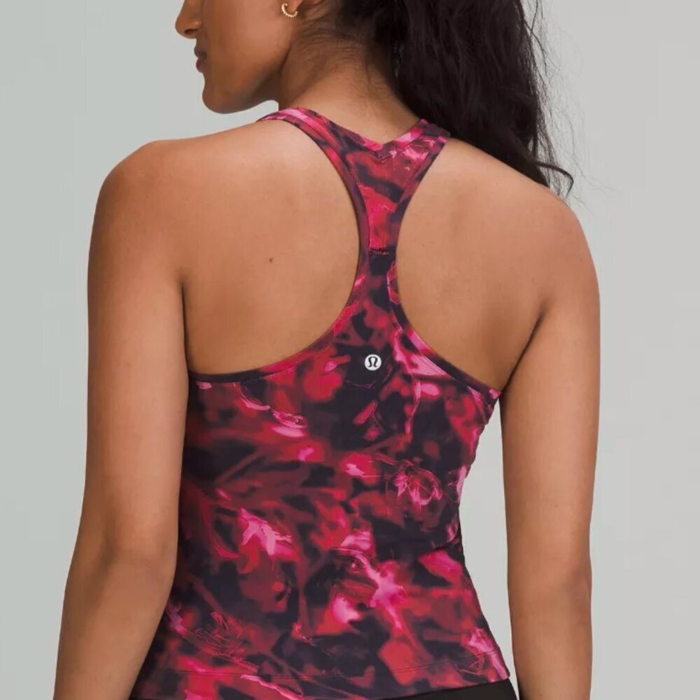 Lululemon Cool Racerback Short Tank Top Nulu Intensity Pink Blossom Multi - XS/S